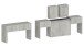 Essbank >Pachino< (2er-Set
) in Beton - 66/290x45x25cm (BxHxT)