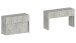 Essbank >Pachino< (2er-Set
) in Beton - 66/290x45x25cm (BxHxT)