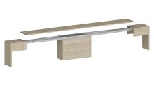 Essbank >Pachino< (2er-Set) in Ulme - 66/290x45x25cm (BxHxT)