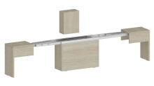 Essbank >Pachino< (2er-Set) in Ulme - 66/290x45x25cm (BxHxT)