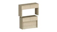 Essbank >Pachino< (2er-Set) in Ulme - 66/290x45x25cm (BxHxT)