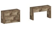 Essbank >Pachino< (2er-Set) in Pereira Ahorn - 66/290x45x25cm (BxHxT)