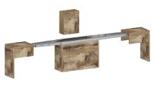 Essbank >Pachino< (2er-Set) in Pereira Ahorn - 66/290x45x25cm (BxHxT)