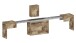 Essbank >Pachino< (2er-Set) in Pereira Ahorn - 66/290x45x25cm (BxHxT)