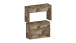 Essbank >Pachino< (2er-Set) in Pereira Ahorn - 66/290x45x25cm (BxHxT)