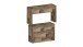 Essbank >Pachino< (2er-Set) in Pereira Ahorn - 66/290x45x25cm (BxHxT)