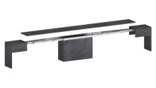 Essbank >Pachino< (2er-Set) in Schiefer - 66/290x45x25cm (BxHxT)