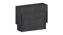 Essbank >Pachino< (2er-Set) in Schiefer - 66/290x45x25cm (BxHxT)