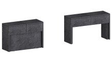 Essbank >Pachino< (2er-Set) in Schiefer - 66/290x45x25cm (BxHxT)
