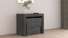 Essbank >Pachino< (2er-Set) in Schiefer - 66/290x45x25cm (BxHxT)
