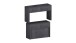 Essbank >Pachino< (2er-Set) in Schiefer - 66/290x45x25cm (BxHxT)
