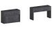 Essbank >Pachino< (2er-Set) in Schiefer - 66/290x45x25cm (BxHxT)