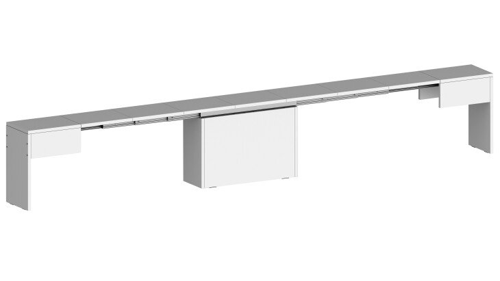 Essbank >Pachino< (2er-Set) in Weiß Hg. - 66/290x45x25cm (BxHxT)