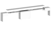 Essbank >Pachino< (2er-Set) in Weiß Hg. - 66/290x45x25cm (BxHxT)