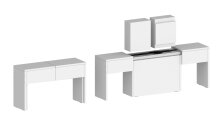 Essbank >Pachino< (2er-Set) in Weiß Hg. - 66/290x45x25cm (BxHxT)