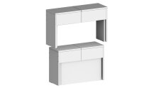 Essbank >Pachino< (2er-Set) in Weiß Hg. - 66/290x45x25cm (BxHxT)