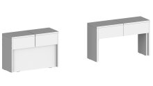 Essbank >Pachino< (2er-Set) in Weiß Hg. - 66/290x45x25cm (BxHxT)