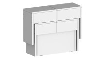 Essbank >Pachino< (2er-Set) in Weiß Hg. - 66/290x45x25cm (BxHxT)