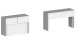 Essbank >Pachino< (2er-Set) in Weiß Hg. - 66/290x45x25cm (BxHxT)