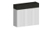 Schuhkommode >Portici< in Weiß Hg. / Schiefer  - 114x100x35cm (BxHxT)