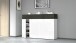 Schuhkommode >Portici< in Weiß Hg. / Schiefer  - 152x100x35cm (BxHxT)