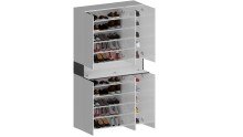 Schuhschrank >Portici< in Weiß Hg. / Schiefer - 114x200x35cm (BxHxT)