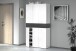 Schuhschrank >Portici< in Weiß Hg. / Schiefer - 114x200x35cm (BxHxT)