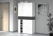 Schuhschrank >Portici< in Weiß Hg. / Schiefer - 114x200x35cm (BxHxT)