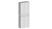 Schuhschrank >Portici< in Weiß Hg. / Weißlärche - 76x200x35cm (BxHxT)