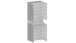 Schuhschrank >Portici< in Weiß Hg. / Weißlärche - 76x200x35cm (BxHxT)