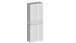 Schuhschrank >Portici< in Weiß Hg. / Weißlärche - 76x200x35cm (BxHxT)