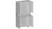 Schuhschrank >Portici< in Weiß Hg. / Weißlärche - 114x200x35cm (BxHxT)
