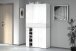Schuhschrank >Portici< in Weiß Hg. / Weißlärche - 114x200x35cm (BxHxT)