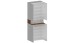Schuhschrank >Portici< in Weiß Hg. / Wotan Eiche - 76x200x35cm (BxHxT)