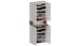 Schuhschrank >Portici< in Weiß Hg. / Wotan Eiche - 76x200x35cm (BxHxT)