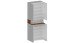 Schuhschrank >Portici< in Weiß Hg. / Wotan Eiche - 76x200x35cm (BxHxT)