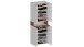 Schuhschrank >Portici< in Weiß Hg. / Wotan Eiche - 76x200x35cm (BxHxT)