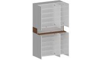 Schuhschrank >Portici< in Weiß Hg. / Wotan...