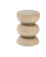 Beistelltisch >1151< in Creme, Eisen - 46x36cm (HxD)