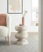 Beistelltisch >1151< in Creme, Eisen - 46x36cm (HxD)