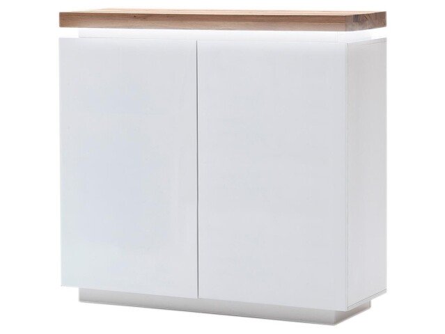 Kommode >Lisa< in Weiß matt aus Massivholz - 120x114x40cm (BxHxT)