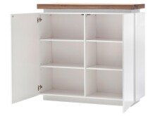 Kommode >Lisa< in Weiß matt aus Massivholz -...