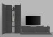 Wohnwand >Benevent< (4-teilig) in Anthrazit matt - 280x180x30 (BxHxT)