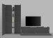 Wohnwand >Benevent< (4-teilig) in Anthrazit matt - 280x180x30 (BxHxT)