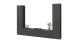 Wohnwand >Benevent< (3-teilig) in Anthrazit matt - 260x180x30 (BxHxT)