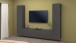 Wohnwand >Benevent< (3-teilig) in Anthrazit matt - 260x180x30 (BxHxT)