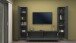 Wohnwand >Benevent< (3-teilig) in Anthrazit matt - 260x180x30 (BxHxT)