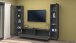 Wohnwand >Benevent< (3-teilig) in Anthrazit matt - 260x180x30 (BxHxT)