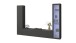 Wohnwand >Benevent< (3-teilig) in Anthrazit matt - 260x180x30 (BxHxT)