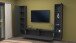 Wohnwand >Benevent< (3-teilig) in Anthrazit matt - 260x180x30 (BxHxT)